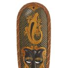 Маска дерево "Абориген геккон в золоте" 52х2х19 см - Фото 3