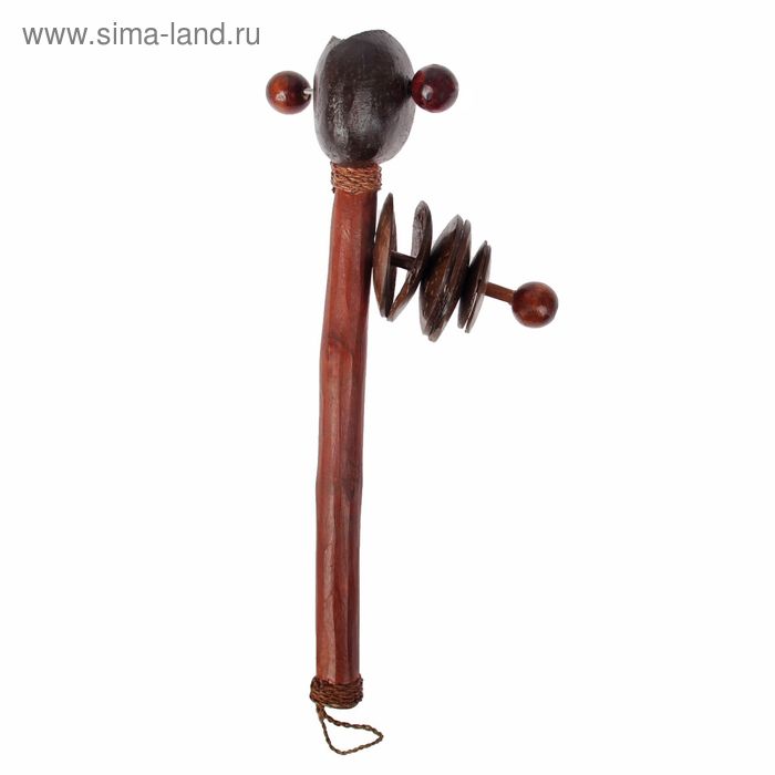 Музыкальный инструмент Маракас с трещоткой 37х17х8 см - Фото 1