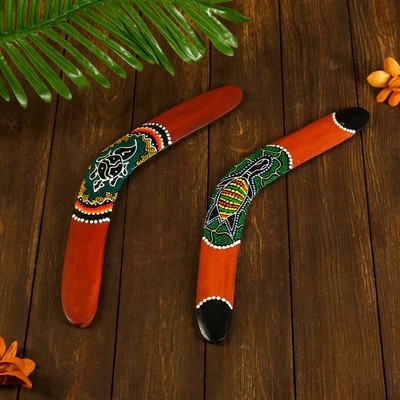 Сувенир бумеранг «Цветной узор», 40×6×0.7 см