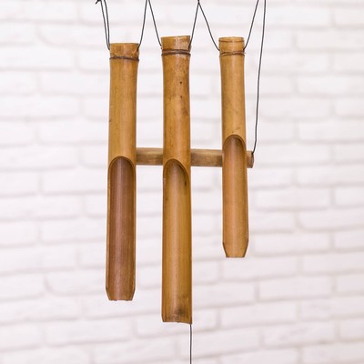 Музыка ветра «Сова», 83×20×4 см, бамбук, МИКС