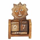 Деревянный календарь с кубиками "Солнце" 12х6х3,5 см - Фото 2