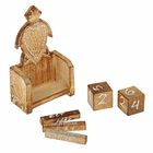 Деревянный календарь с кубиками "Черепаха" 12х6х3,5 см - Фото 3