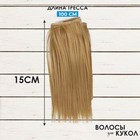 Волосы - тресс для кукол «Прямые» длина волос: 15 см, ширина:100 см, цвет № 24 - фото 297911398