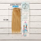 Волосы - тресс для кукол «Прямые» длина волос: 15 см, ширина:100 см, цвет № 15 - фото 317996810