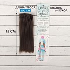 Волосы - тресс для кукол «Прямые» длина волос: 15 см, ширина: 100 см, цвет № 4А - фото 319848911
