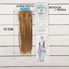 Волосы - тресс для кукол «Прямые» длина волос: 15 см, ширина:100 см, цвет № 22Т - фото 8573740