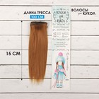 Волосы - тресс для кукол «Прямые» длина волос: 15 см, ширина:100 см, цвет № 27В - фото 3682046
