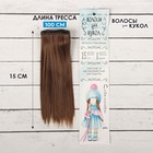 Волосы - тресс для кукол «Прямые» длина волос: 15 см, ширина:100 см, цвет № 8В - фото 20737428