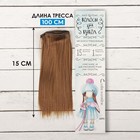 Волосы - тресс для кукол «Прямые» длина волос: 15 см, ширина: 100 см, цвет № 6 - фото 317996884