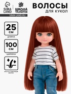 Волосы - тресс для кукол «Прямые» длина волос: 25 см, ширина: 100 см, цвет № 350 - Фото 1