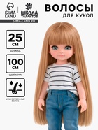 Волосы - тресс для кукол «Прямые» длина волос: 25 см, ширина:100 см, цвет № 16 - Фото 1