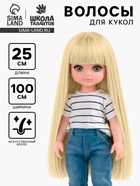 Волосы - тресс для кукол «Прямые» длина волос: 25 см, ширина: 100 см, цвет № 613 - Фото 1