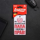 Ароматизатор в машину «Папа прав!», аромат цитрусовый микс - Фото 1