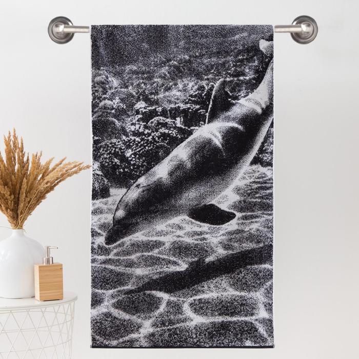 Полотенце махровое пляжное «Этель. Дельфин», 70×130 см, 100% хл, 420 гр/м² - Фото 1