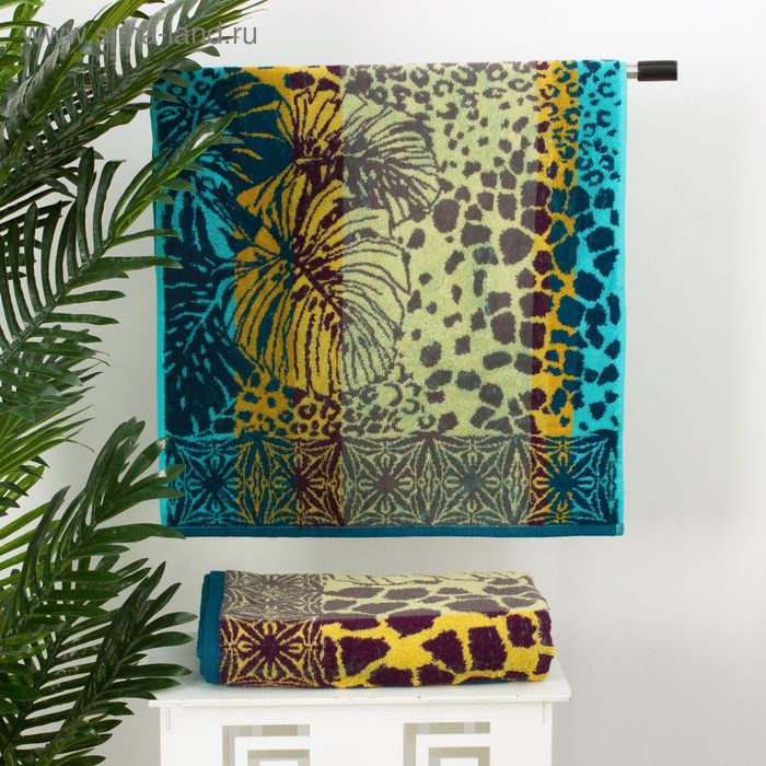 Полотенце махровое "Этель" Песчаные Джунгли 50*90 см, 100% хл, 420 гр/м2 - Фото 1