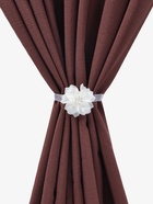 Подхват для штор «Нежный цветок», d=6 см, белый - Фото 1