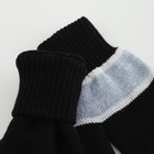 Перчатки мужские «А» 3с239, размер 22, цвет чёрный/светло-серый/голубой - Фото 2