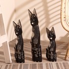 Сувенир «Кошки расписанные серебром», набор 3 шт., h=30 см, h=40 см, h=50 см, дерево - Фото 3