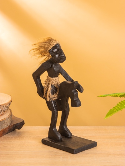 Сувенир «Абориген на коне», 14×7×23 см, дерево