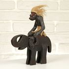 Сувенир дерево "Абориген на слоне" 30 см - фото 11925738