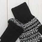 Перчатки одинарные мужские "Аскет 1", размер 20, цвет чёрный/белый 2с230 - Фото 2