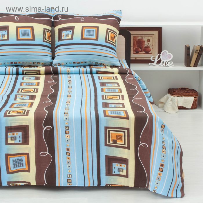 Постельное бельё 2сп ВЕСЕЛИНА Этажи 175х210, 175х210, 70х70 2 шт, хлопок 100 гр/м - Фото 1