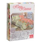 Постельное бельё евро Ночь нежна Соловьиные трели роз 200х220, 200х220, 70х70 2 шт, хлопок 100 гр/м - Фото 4