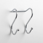 Крючок для рейлинга двойной, d=2.5 см, 6 см, хромированный - Фото 1