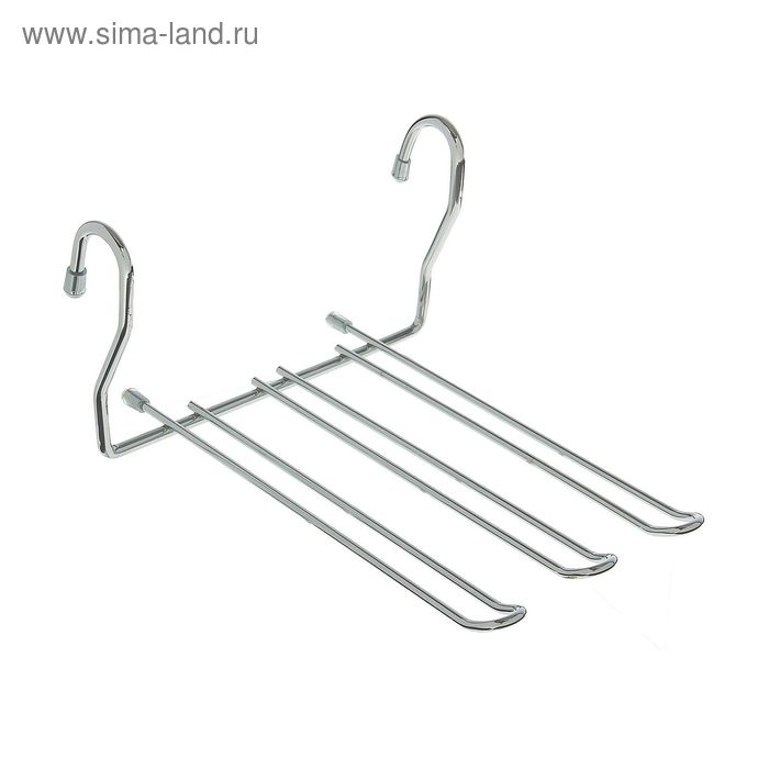 Держатель для бокалов на рейлинг узкий Доляна, 15,5×19,5×10 см, цвет хром - Фото 1