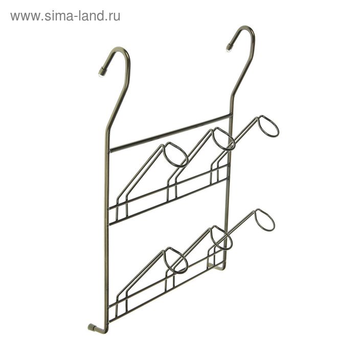 Держатель для стаканов на рейлинг Доляна, 24,5×9×34 см, цвет бронза - Фото 1