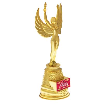 Кубок наградная фигура Ника «Самая лучшая», пластик, золото, 19.5×7.3 см