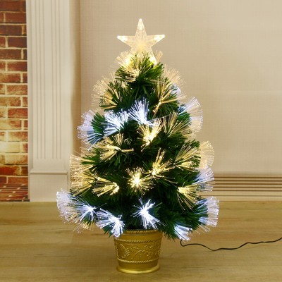 Ёлка светодиодная «Пучок перелив» 60 см, 55 ПВХ веток, 8 режимов, свечение белое/тёплое белое