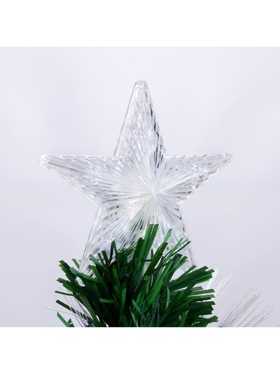 Ёлка светодиодная «Галактика» 90 см, диаметр нижнего яруса 50 см, 80 ПВХ веток, мигание, свечение белое/синие