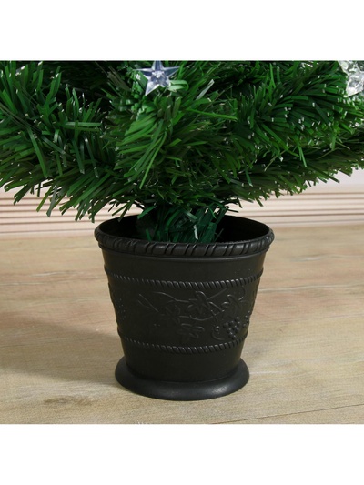 Ёлка светодиодная «Галактика» 90 см, диаметр нижнего яруса 50 см, 80 ПВХ веток, мигание, свечение белое/синие