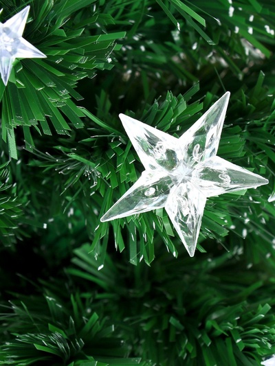 Ёлка светодиодная «Галактика» 180 см, диаметр нижнего яруса 90 см, 220 ПВХ веток, мигание, свечение белое/синие