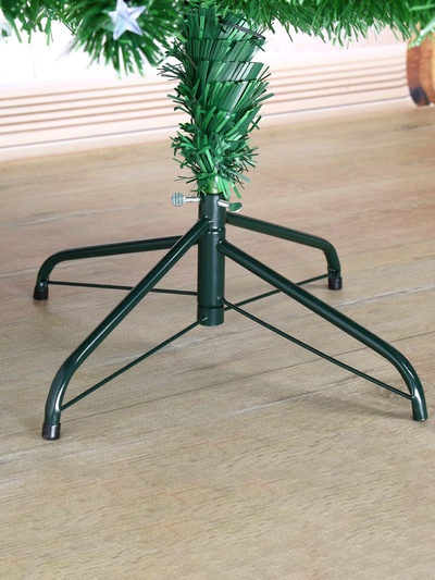 Ёлка светодиодная «Галактика» 180 см, диаметр нижнего яруса 90 см, 220 ПВХ веток, мигание, свечение белое/синие