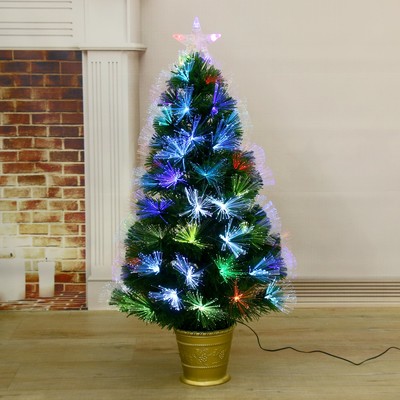 Ёлка светодиодная «Пучок радужный» 90 см, диаметр нижнего яруса 47 см, 80 ПВХ веток, мигание, свечение мульти