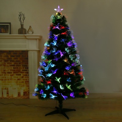 Ёлка светодиодная «Пучок радужный» 150 см, диаметр нижнего яруса 72 см, 170 ПВХ веток, мигание, свечение мульти