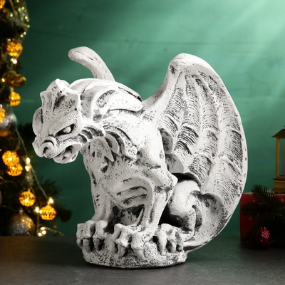 Фигура гипс «Горгулья», серый камень, 39×25×35 см