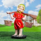 Садовая фигура "Девочка с коромыслом" цветная 27х21х47см МИКС - Фото 1