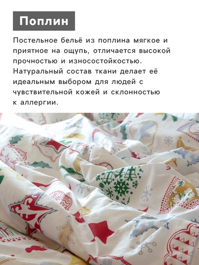 Постельное бельё евро «Этель. Зимний винтаж», поплин
