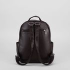 Рюкзак мол L-7800, 27*9*34, отд на молнии, 5 н/кармана, коричневый - Фото 3