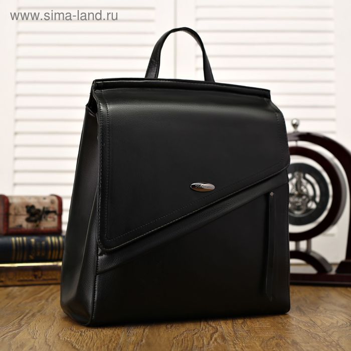 Рюкзак мол L-8411, 30*16*31, отд с перег, 2 н/кармана, черный - Фото 1