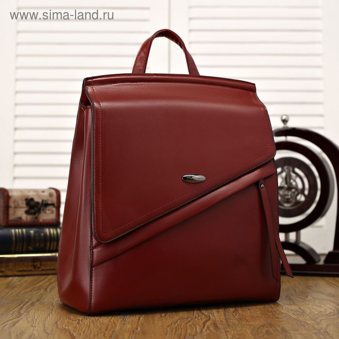 Рюкзак, 1 отдел с перегородкой, 2 наружных кармана, цвет бордовый - Фото 1