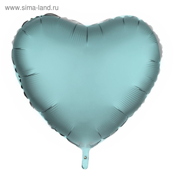 Шар фольгированный 36" "Сердце", пастель, цвет голубой - Фото 1