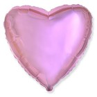 Шар фольгированный 18", сердце, металлик, розовый - фото 8574502