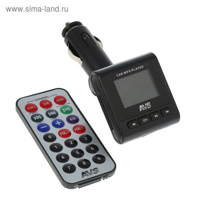 MP3 плеер + FM трансмиттер AVS F-593, дисплей, пульт - Фото 1