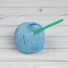 Крючок для вязания, полимерное покрытие, d=2,5мм, 14,5см, цвет синий - Фото 1