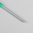 Крючок для вязания, полимерное покрытие, d=2,5мм, 14,5см, цвет синий - Фото 3