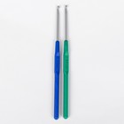 Крючок для вязания, полимерное покрытие, d=3мм, 14,5см, цвет МИКС - Фото 4